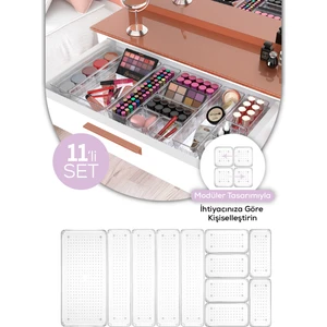 11LI Set Çekmece Içi Kaşıklık - Dolap Içi Çatal-Kaşık Bıçak Düzenleyici Organizer