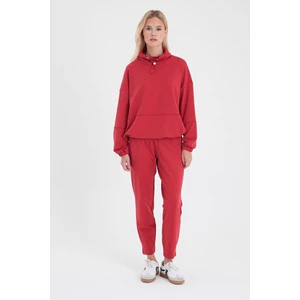 Kadın Norah Vişne Rahat Kesim Eşofman Altı