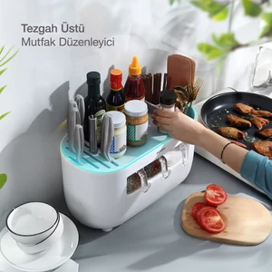 ecoco Tezgah Üstü Bölmeli Baharatlıklı Çekmeceli Mutfak Düzenleyici