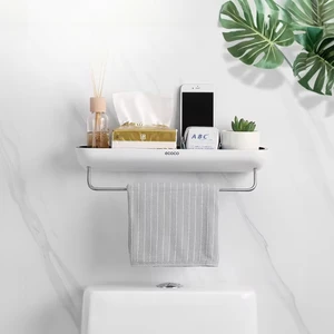 Duvara Yapışkanlı Banyo ve Mutfak Düzenleme Rafı Havlu Askılıklı