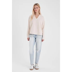 Kadın Kyla Sky Blue Yüksek Bel Yırtıklı Mom Jean Pantolon