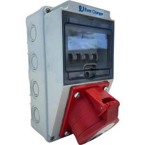 Ever Charger Tekli Montajlı Kombinasyon Kutusu 5X32A ve 1X16A Priz ve Sigortaları İçerisinde