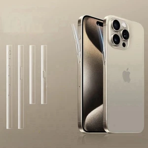 Iphone 16 Pro Max Uyumlu 2 Adet Çerçeve Koruyucu Şeffaf Ultra Koruyucu Nano Jelatin