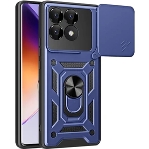 Xiaomi Poco F6 Pro Kılıf Manyetik Standlı Kamera Korumalı Yüzüklü Zırh Tank Kılıf Koruyucu Kapak