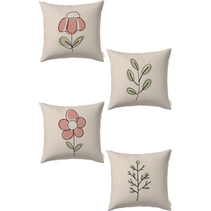 Arancione Co. Çiçek 4’lü Kırlent Kılıf DS36