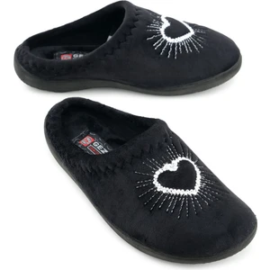 Kadın Kışlık Nakışlı Kalp Tasarım Rahat Taban Ev Bahçe Gondol Terlik