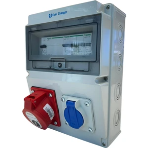 Ever Charger İkili Montajlı Kombinasyon Kutusu 5X32A ve 1X16A Priz Sigortaları ve Kaçak Akım Rölesi İçerisinde