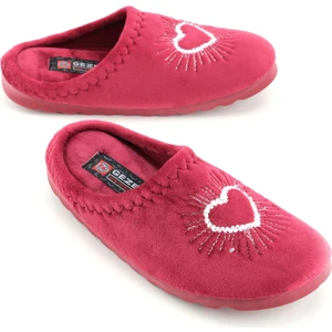 Kadın Kışlık Nakışlı Kalp Tasarım Rahat Taban Ev Bahçe Gondol Terlik