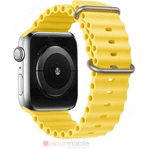 Apple Watch 10 / 11 46 mm Uyumlu Silikon Ocean Kordon Spor Kayış