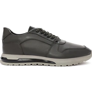 Erkek Yeşil Bağcıklı Deri Casual Sneaker 24WFD661618