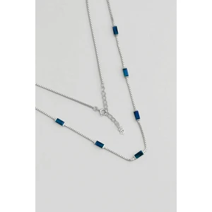 So CHIC Renklerin Cazibesi 18 Ayar Beyaz Altın Kaplama 45 cm Gümüş Kolye
