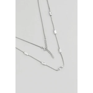 So CHIC Renklerin Cazibesi 18 Ayar Beyaz Altın Kaplama 45 cm Gümüş Kolye
