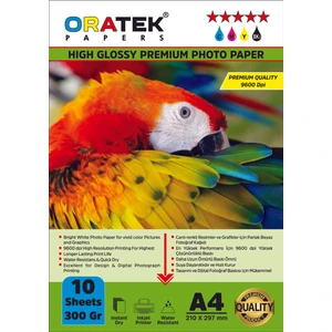 Papers Premium Double Sided (Çift Taraflı) Parlak A4 Fotoğraf Kağıdı 300 Gr. 10 Yaprak