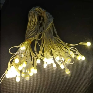 10 Metre 220 Vold Sabit Aydınlatma Yılbaşı-Dekor Ledi 38 LED Işık- Fişli