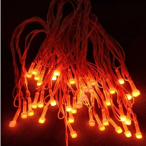 10 Metre 220 Vold Sabit Aydınlatma Yılbaşı-Dekor Ledi 38 LED Işık- Fişli