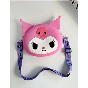 Kuromi Desenli Pembe Renkli Silikon Çocuk Çanta Cüzdan