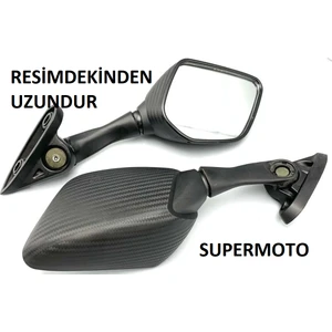 Super Moto  Yamaha Yzf R25 Ayna Takımı Karbon Görünümlü Katlanabilen+Montaj Vidaseti 2014-2018