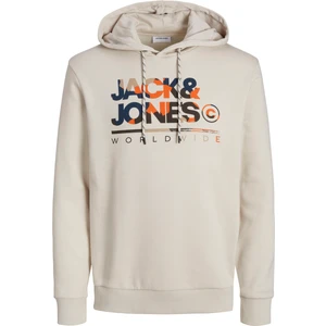 Jack & Jones Erkek Logo Baskili Kapüsonlu Sweatshirt - Luke
