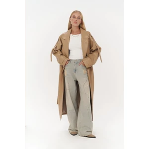 Mai Layton Camel Deri Trençkot