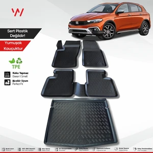 Fiat Egea Cross Paspas Bagaj Havuzu 2021 Sonrası 3D Wöller Ultraflex Set
