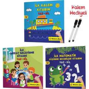 Yükselen Zeka Mucit Karınca Yaz-Sil Kitap 1. Seri 2-4 Yaş Tekrar Kullanılabilir Sayfalarla