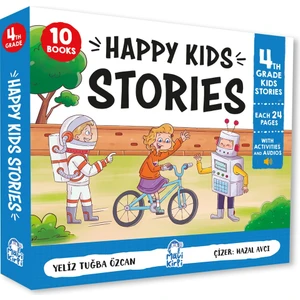 Mavi Kirpi Yayınları Happy Kids Stories 4th Grade (100 Books) - 4. Sınıf ingilizce Hikaye Seti (10 Kitap) - Yeliz Tuğba Özcan