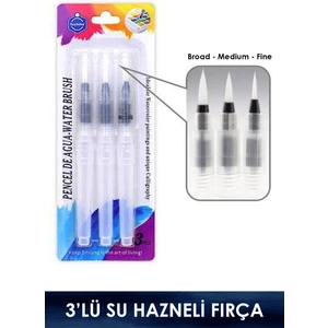 Vox Art Su Hazneli Fırça Seti 3'lü
