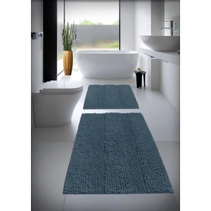 Cotton Crafty Pamuk Tafting Banyo Paspas Seti, Banyo Halısı Makarna 2 Li Set 60 x 100 cm - 60 x 50 cm