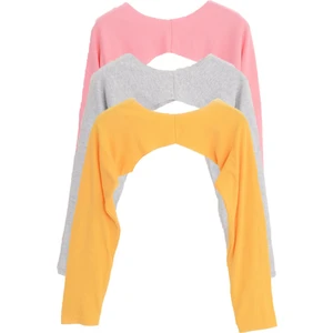 Pınkmark Kadın Içe Giyilen Tesettür Pembe Sarı Gri 3 Lü Paket Bolero Bluz Kolluk MCPMBL25668