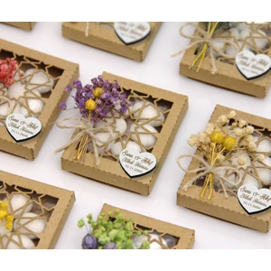 25 Adet Doğal Çiçekli Badem Şekeri Nikah Şekeri Hediyeliği - Osmanlı Desen