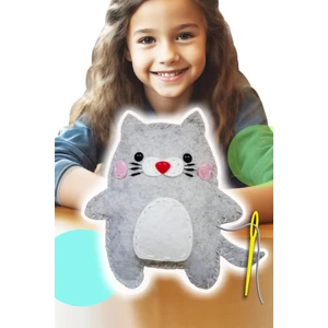 Keçe Oyuncak Dikiş Seti - Minik Kedi Yaratıcı Eğitici  Oyuncak
