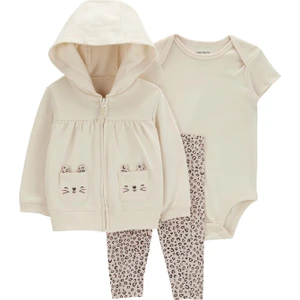 Kız Bebek Hırkalı Set 3'lü Paket