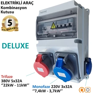 Elektrikli Araç Kombinasyon Kutusu Deluxe 5X32A + 3X32A + 1X16A