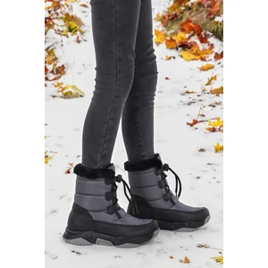 Kiko Kids Alison Bağcıklı Erkek Çocuk Kar Botu Füme