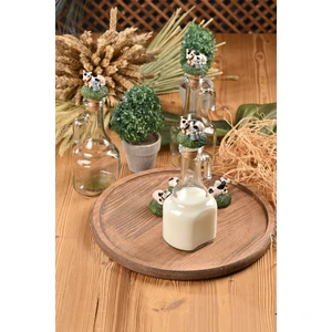 By Uzunoğlu Sütlük - Siyah Beyaz Inek Figürlü Sütlük