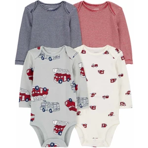 Erkek Bebek Uzun Kollu Body Set 4'lü Paket