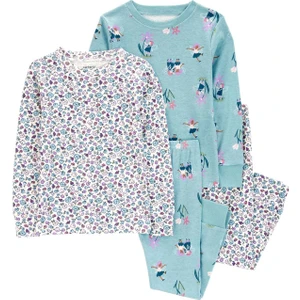 Küçük Kız Çocuk Pijama Set 4'lü Paket