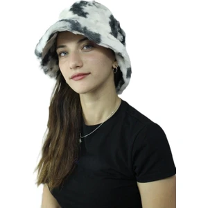 Kışlık Peluş Kova Şapka Kadın Suni Kürk Balıkçı Bucket Şapka