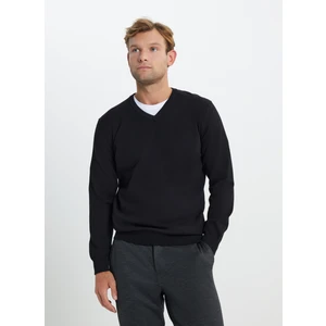 Altınyıldız Classics V Yaka Standart Siyah Erkek Kazak ACE492510016_TRIKO V Yaka