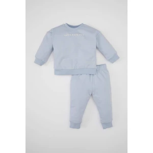 Kız Bebek 2'li Takım Bisiklet Yaka Baskılı Sweatshirt Jogger Eşofman Altı D0814A524AU