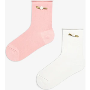 Kız Çocuk Vintage Rose Çok Renkli  2li Soket Çorap