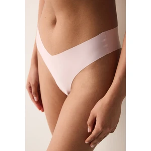 Invisible Lazer Kesim Dantel V Shape Gül Kurusu Pembe Brazilian Külot