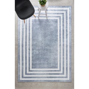 Kaşmir Halı Sare By Frame Gray Yıkanabilir Kaymaz Taban 80X150 cm Salon Mutfak Halısı Yolluk Kilim