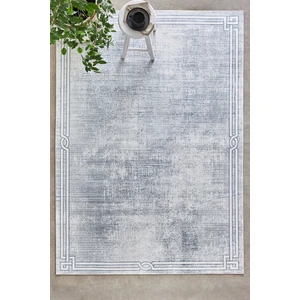 Kaşmir Halı Sare By Kaşmir Halı Bordure Grey Yıkanabilir Kaymaz Taban 100X200 cm Salon Mutfak Halısı Yolluk Kilim
