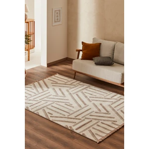Kaşmir Halı 7/24 Iskandinav Elegance Napoli Bej 120X180 cm Salon Mutfak Halısı Yolluk Kilim