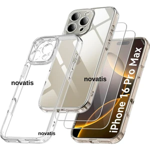iPhone 16 Pro Max Uyumlu Kılıf +9h Cam 3D Kamera Korumalı Renksiz Sararmaz Ultra Koruma Şeffaf Kapak