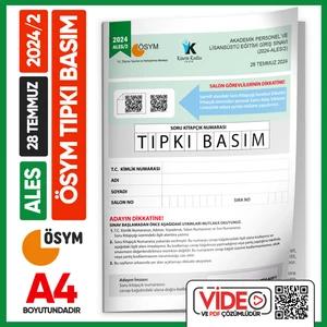 Karakutu Yayınları ALES 2024/2  ÖSYM Tıpkı Basım Çıkmış Soru Deneme Kitapçığı