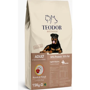 Rottweıler Adult Kuzu Etli ve Pirinçli %30 Protein Yetişkin Köpek Maması 15kg