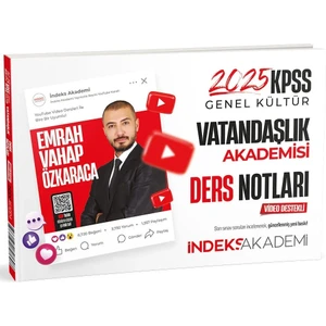 İndeks Akademi Yayıncılık 2025 KPSS Vatandaşlık Akademisi Video Ders Notları