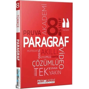 Pruva Akademi 8. Sınıf Paragraf Soru Bankası